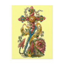 Vintage Floral Condolence Cross