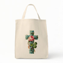 Vintage Floral Cross Canvas Bags