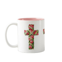 Vintage Floral Cross Coffee Mug