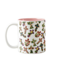 Vintage Floral Cross Coffee Mug
