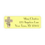 Vintage Floral Cross Return Address Label