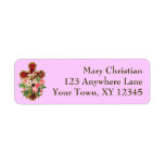 Vintage Floral Cross Return Address Label