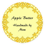 Vintage Floral Custom Canning or Soap Label Yellow