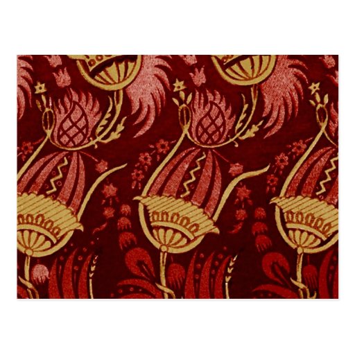 Vintage Floral Fabric (82) Postcard