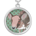 Vintage Floral Fawn Green Necklace