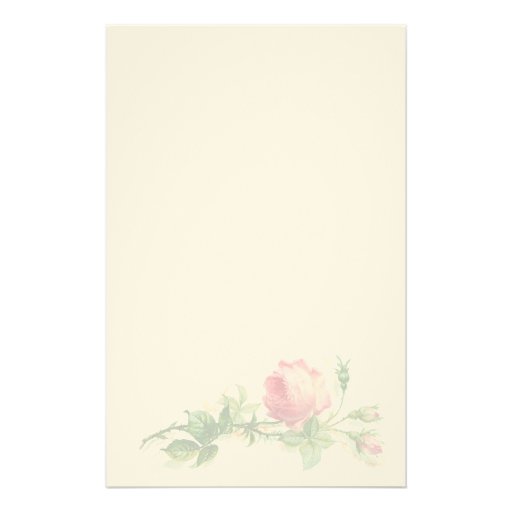 Vintage Floral Felt Stationery