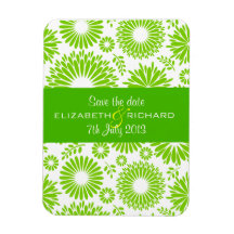 Vintage floral green Magnet