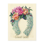 Vintage Floral Horseshoe - Postcard