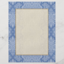 Vintage Floral in Shades of Blue Flyer Design