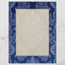 Vintage Floral in Shades of Blue Full Color Flyer