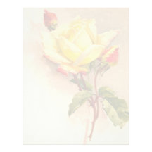 Vintage Floral Letterhead Stationery