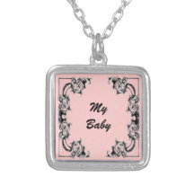 VINTAGE FLORAL my baby pink pedant Jewelry