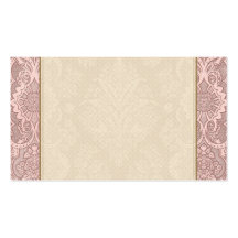Vintage Floral on Rosy Beige Business Card Templates