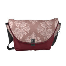 Vintage Floral on Rosy Beige Commuter Bags