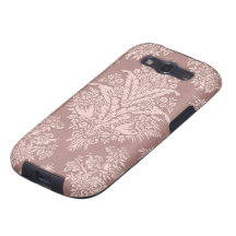 Vintage Floral on Rosy Beige Galaxy S3 Covers