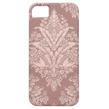 Vintage Floral on Rosy Beige iPhone 5 Cover