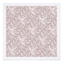 Vintage Floral Pattern 1 - Faded Red Personalized Invitation