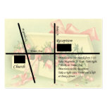 Vintage Floral Reception Maps Business Cards