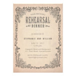 Vintage Floral Rehearsal Dinner Card Personalized Invitations