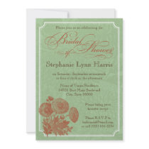 Vintage Floral (Sage & Pumpkin) Custom Invite