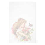 Vintage Floral Stationery on Recycled Paper