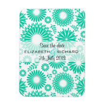 Vintage floral turquoise Magnet