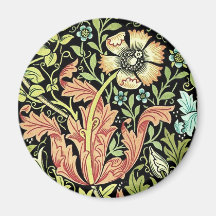 Vintage Floral Wallpaper Magnets