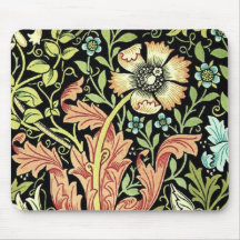 Vintage Floral Wallpaper Mouse Pads