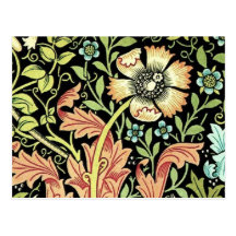 Vintage Floral Wallpaper Postcards