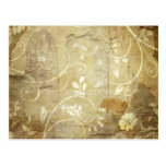 Vintage Floral Wallpaper Postcards