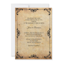Vintage Floral Wedding Invitation