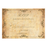 Vintage Floral Wedding RSVP Card Personalized Invite