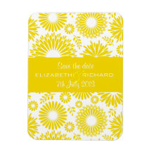 Vintage floral yellow Magnet