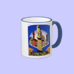 Vintage Florence 1920s Italian travel ad mugs
