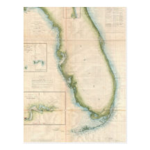 Vintage Florida Map Postcards
