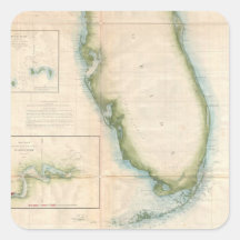 Vintage Florida Map Stickers