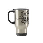 Vintage Flourish (Black) Coffee Mugs