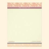 Vintage Flourish Eggplant Customized Letterhead letterhead