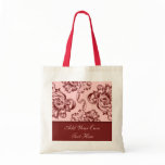 Vintage Flourish (Red) Tote Bags