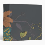 vintage flower and butterfly vector art 3 ring binder