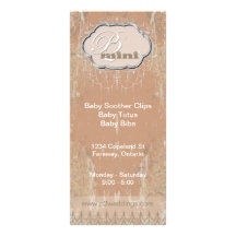 Vintage Flower Girl Pacifier Display Card Rack Card
