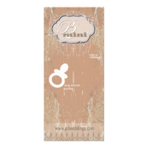 Vintage Flower Girl Pacifier Display Card Customized Rack Card