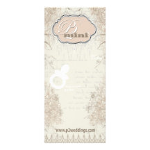 Vintage Flower Girl Pacifier Display Card Rack Card Template