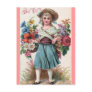 *Vintage Flower Girl* Postcard