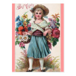 *Vintage Flower Girl* Postcard