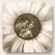 Vintage Flower Love Drink Untersetzer