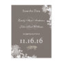 Vintage Flower Save the Date Driftwood Grey Postcards