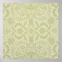 Vintage Flower Swirl William Morris Design Posters