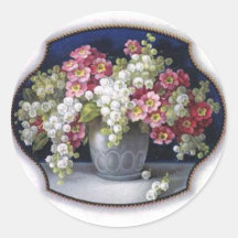 Vintage Flower Vase Sticker