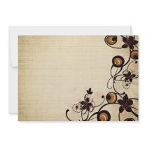 Vintage flowers and circles Invitation